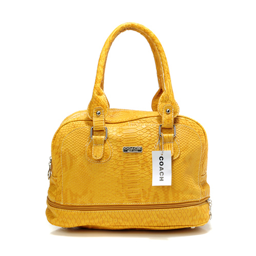 Coach Madison In Embossed Medium Yellow Satchels DFG Coach Madison In Embossed Medium Yellow Satchels DFG